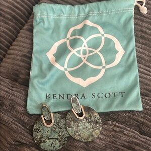 Kendra Scott Marbled Green Earrings